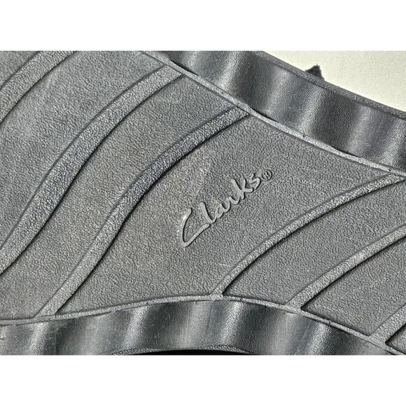 Clarks Collection, Sharon Ease, Black Suede, Leather, Ankle Booties, Size 8 - Picture 10 of 11